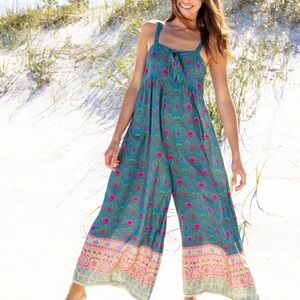 Natural Life Patti Tie-front Jumpsuit NWT Medium